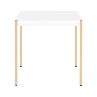 ACME-Otrac-Square-End-Table-in-White-and-Gold