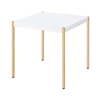 ACME-Otrac-Square-End-Table-in-White-and-Gold