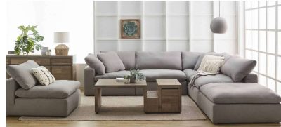 Clay Grey Sectional Sofa YJ-1002-29