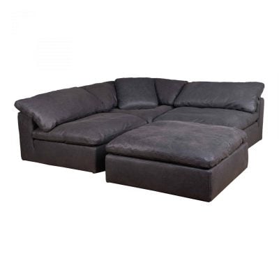 YJ-1010-02 Clay Top Grain Leather Sectional Sofa