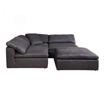 YJ-1010-02 Clay Top Grain Leather Sectional Sofa