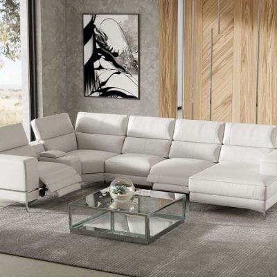 White Leather Sofa