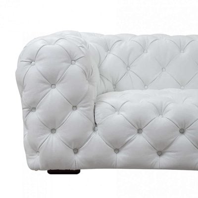 Divani Casa Dexter White Italian Leather Sofa