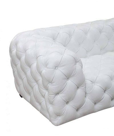 Divani Casa Dexter White Italian Leather Sofa