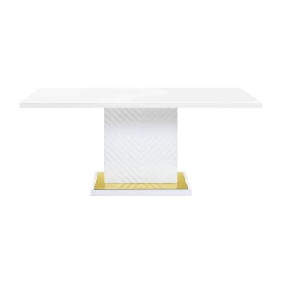 Gaines white rectangular dining table dn01258_1-2