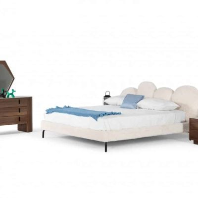 Modrest Destiny White Sherpa Bed