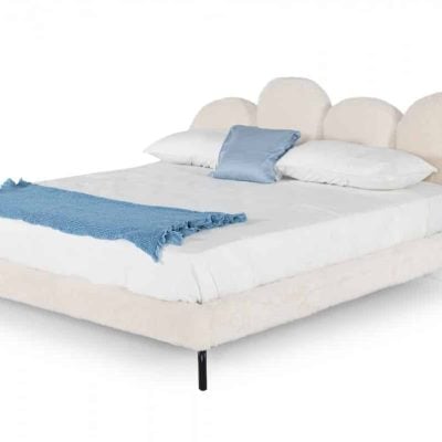 Modrest Destiny White Sherpa Bed