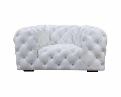 Divani Casa Dexter White Italian Leather Sofa