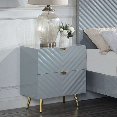 gray gold nightstand bd01041