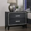 haiden acme modern black nightstand 28433