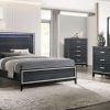 haiden black Led lighting bedroom set
