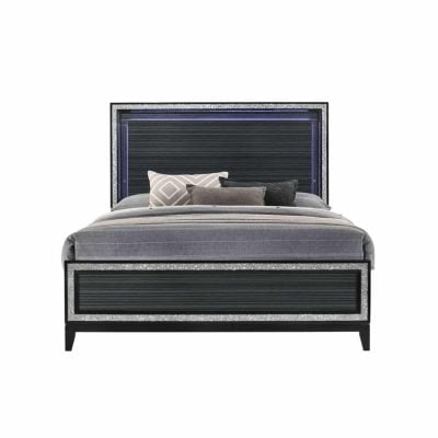 haiden black led bed