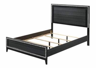 haiden black led bed frame