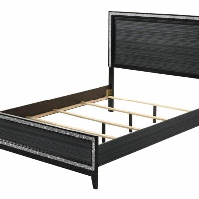 haiden black led bed frame