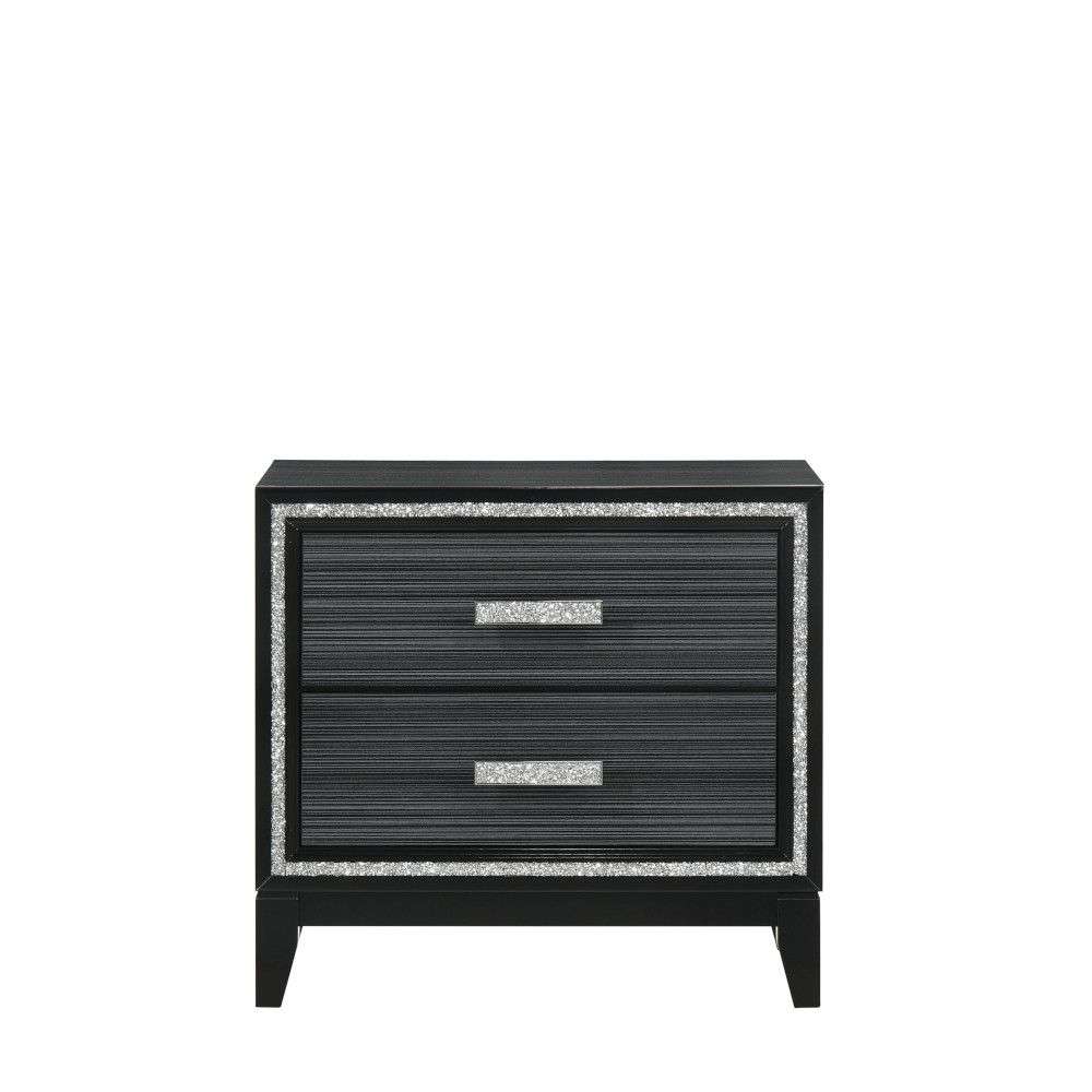 haiden black modern nightstand