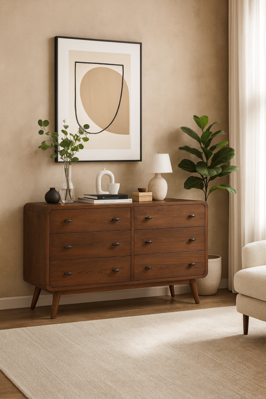 Robyn dresser mid century modern natural wood