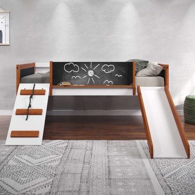 Aurea loft bed with slide bd01409_1