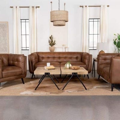 Thatcher Brown microfiber sofa by coaster furniture 509421