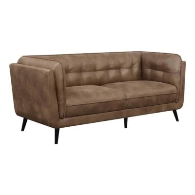 Thatcher Brown Microfiber Sofa By Coaster