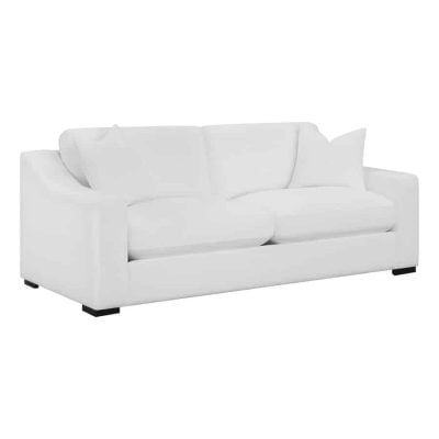 Ashlyn modern white fabric sofa