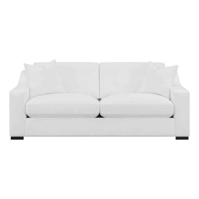 Ashlyn modern white fabric sofa