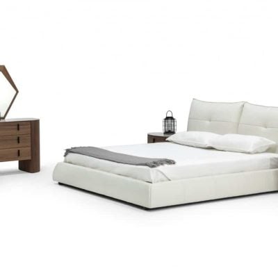Modrest Patrick White Leather Bed