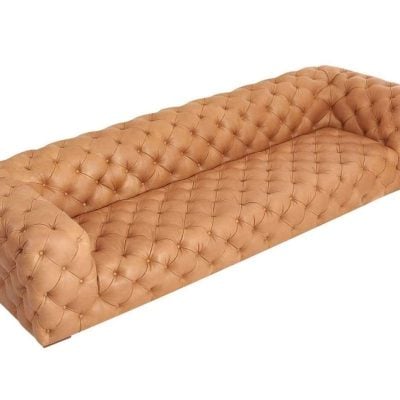 Dexter Cognac Brown Italian Leather Sofa