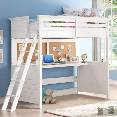 Lacey Loft white twin Bed 37670