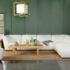 Sheepskin Modular White Sectional Sofa