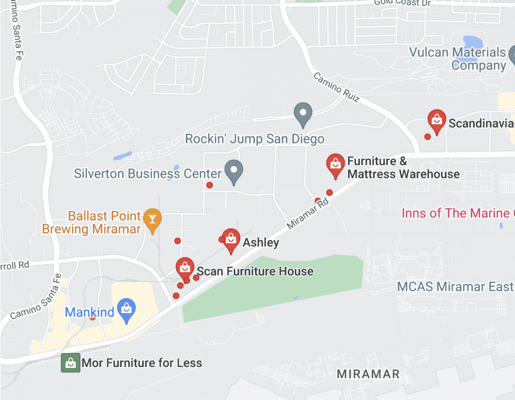 Miramar Furniture Stores San Diego