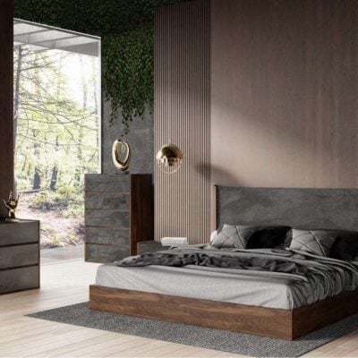 Nova Domus Rado Walnut & Slate Bed