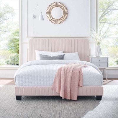 light pink velvet queen bed MOD-6333-PNK_8