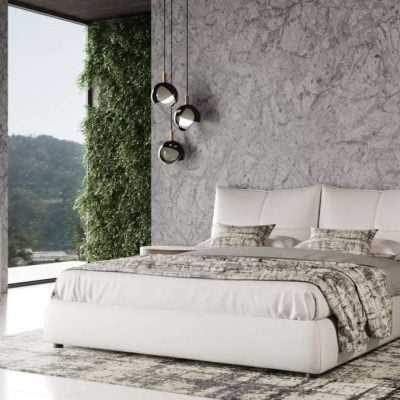 Modrest Patrick White Leather Bed