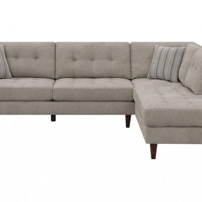 Alternative view of Barton Beige Tufted Sectional Sofa