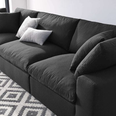Commix Cloud Modular Black Sectional Sofa
