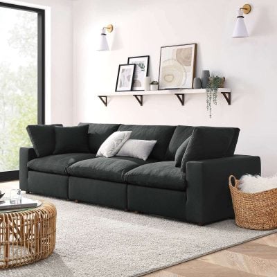 Commix Cloud Modular Black Sectional Sofa
