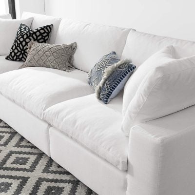 Commix Cloud White Modular Sectional Sofa