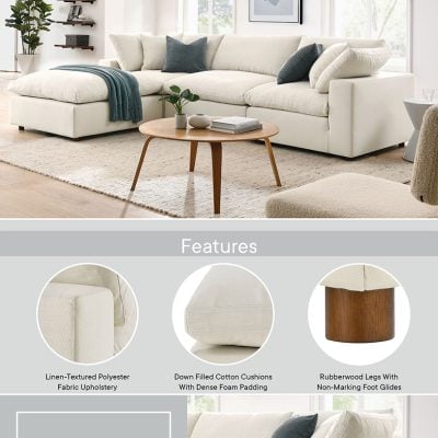 Commix Cloud Modular Beige Sectional Sofa