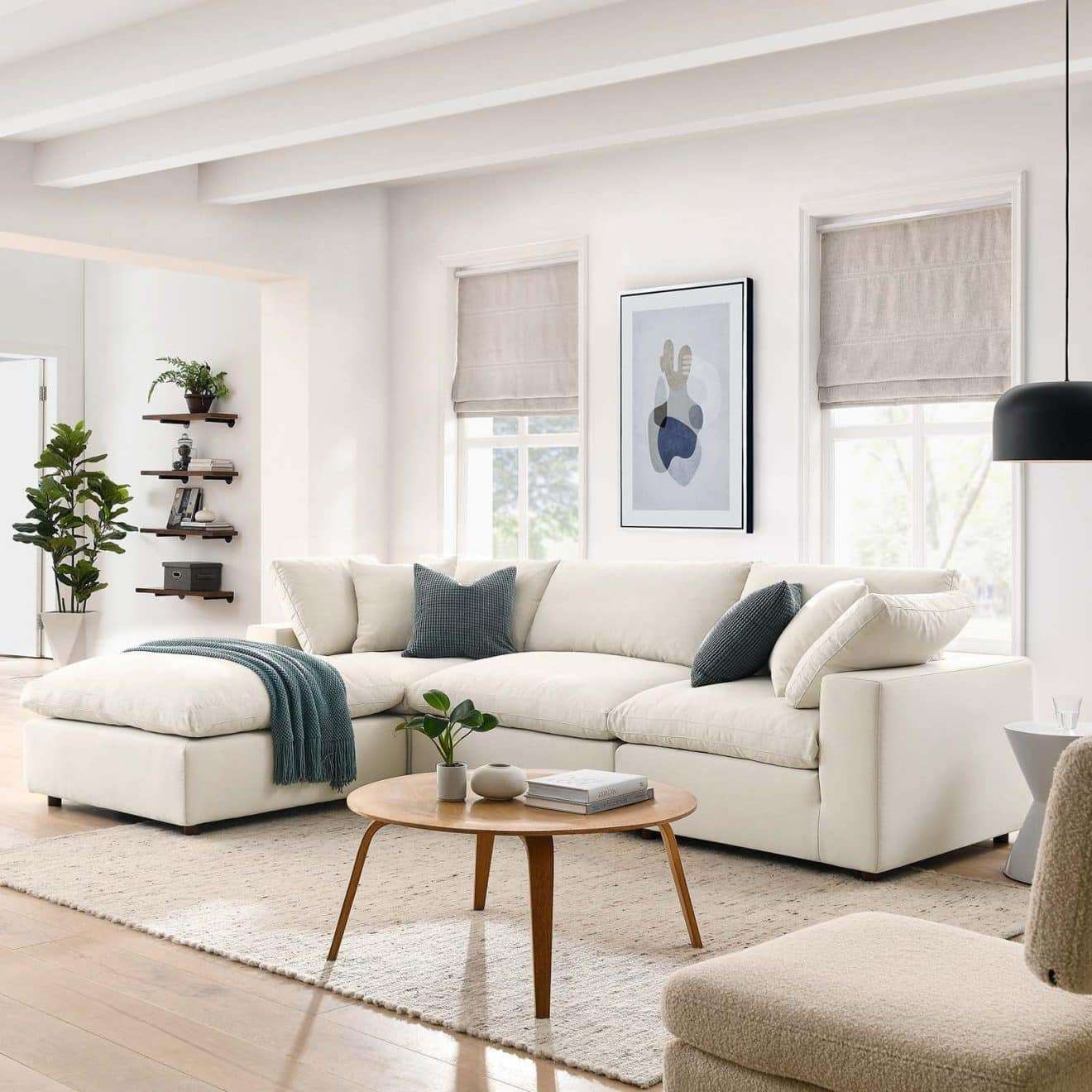 Commix Cloud 4 pc Modular Beige Sectional Sofa