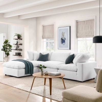 Commix Cloud White Modular Sectional Sofa