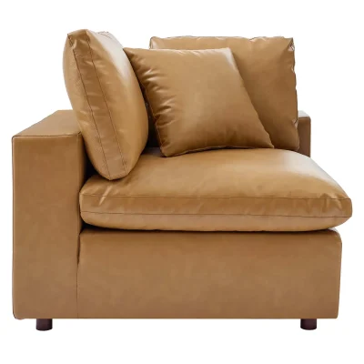 Commix Cognac Brown Leather Corner Piece