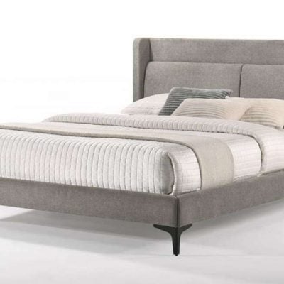 Modrest Paula - Mid-Century Grey Upholstered Bed