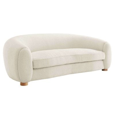 Abundant Boucle Fabric Sofa & Chair