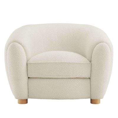 Abundant Boucle Fabric Sofa & Chair