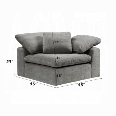 Naveen Gray Modular Cloud Sectional Sofa