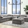 Naveen Gray Modular Cloud Sectional Sofa