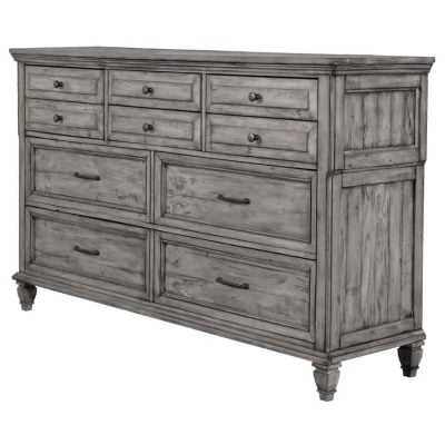 Avenue Traditional Gray 8 Drawer Dresser
