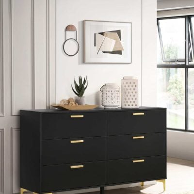 Kendall black and gold dresser