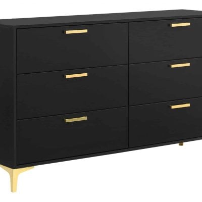 Kendall black and gold dresser