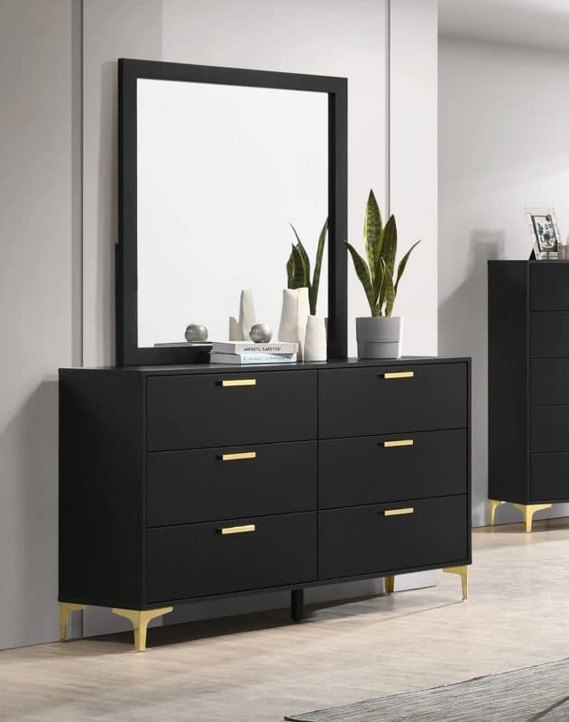 Kendall black and gold dresser